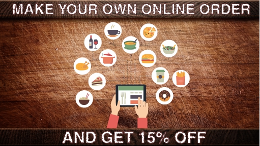 PLACE ONLINE ORDER - select food on the website, add it to the basket and send us an on-line order, we will tell you the preparation time and you can pick it up yourself with a 15% discount 