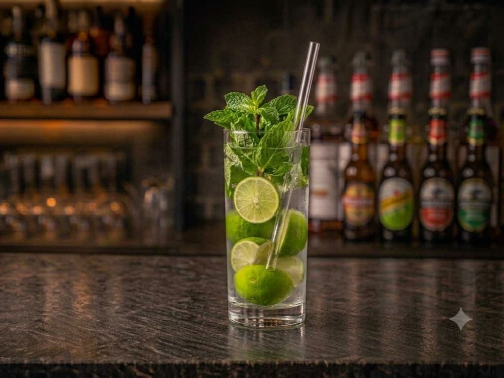 Water with mint and lemon 