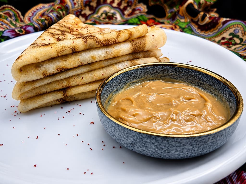 pancakes with boiled condenced milk