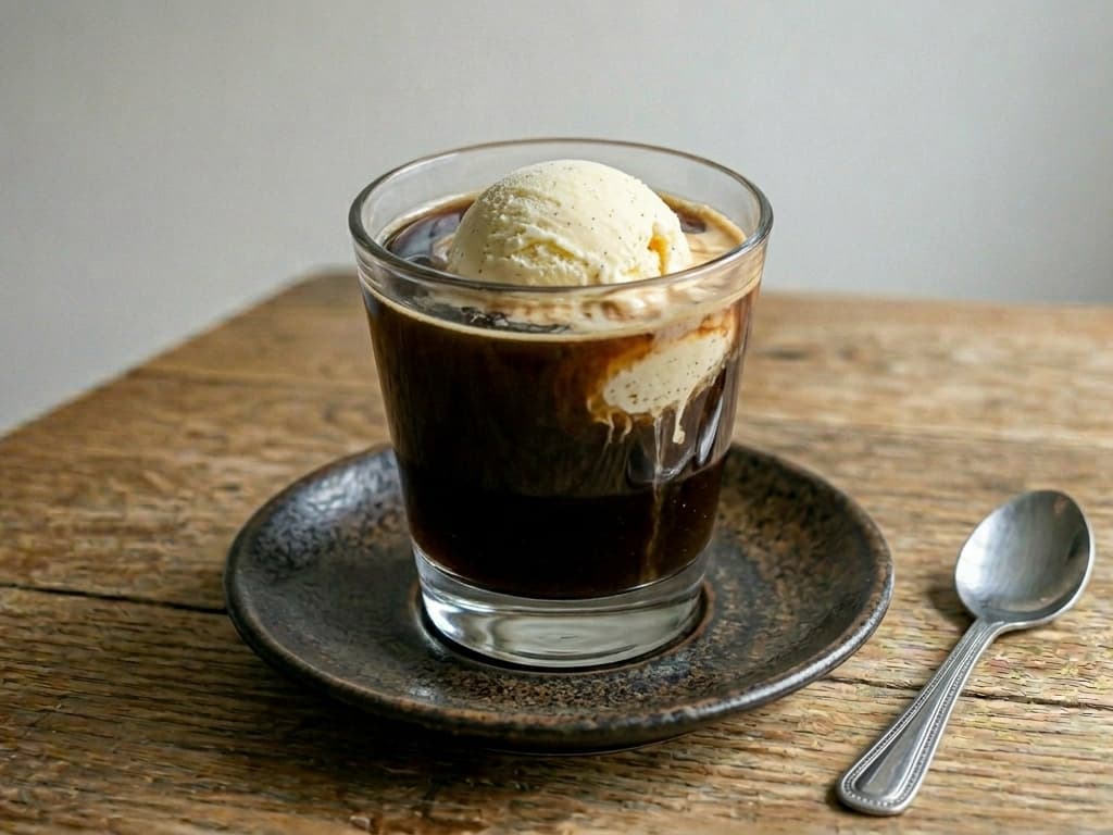 coffee with vanilla ice cream