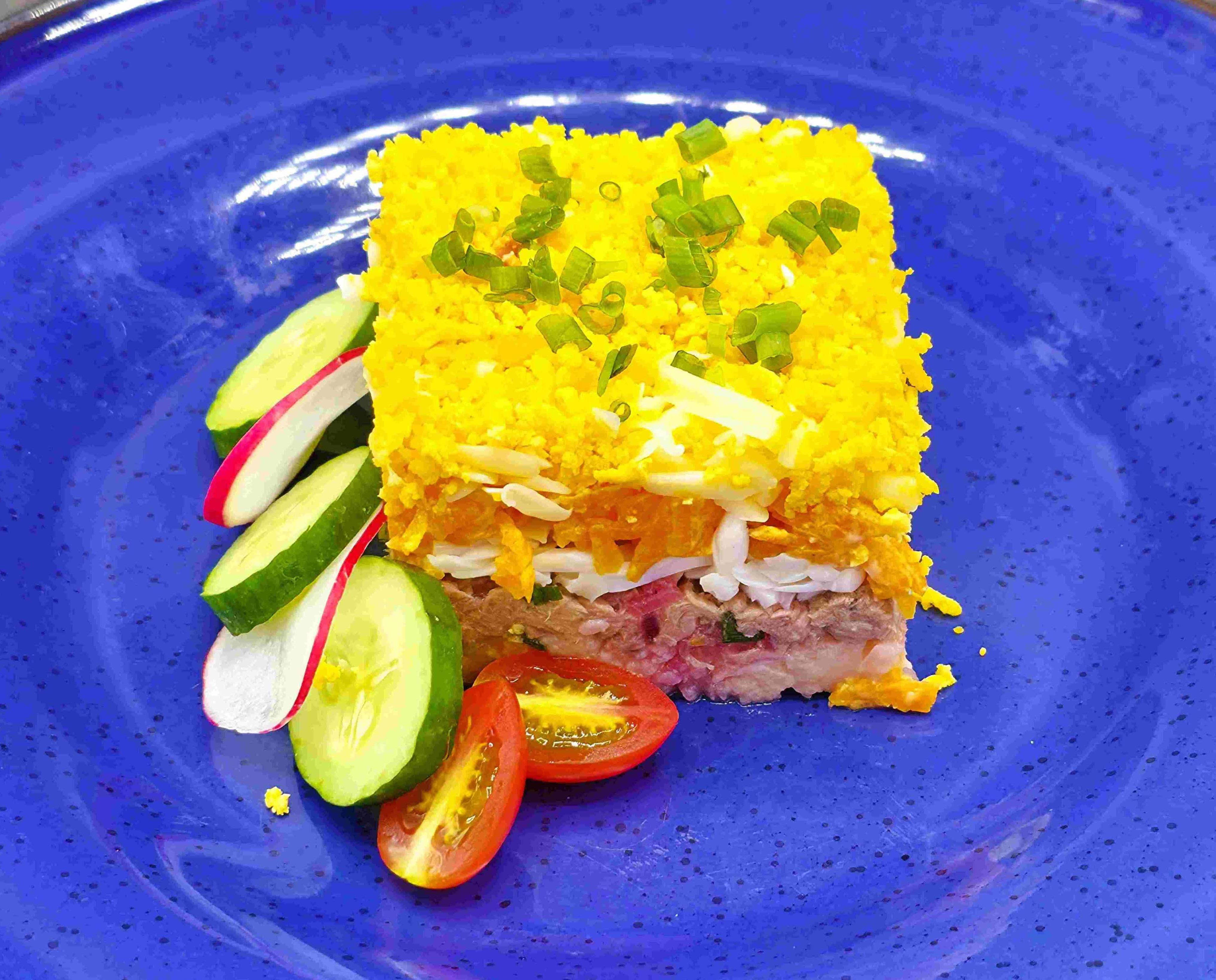 Mimosa salad with tuna