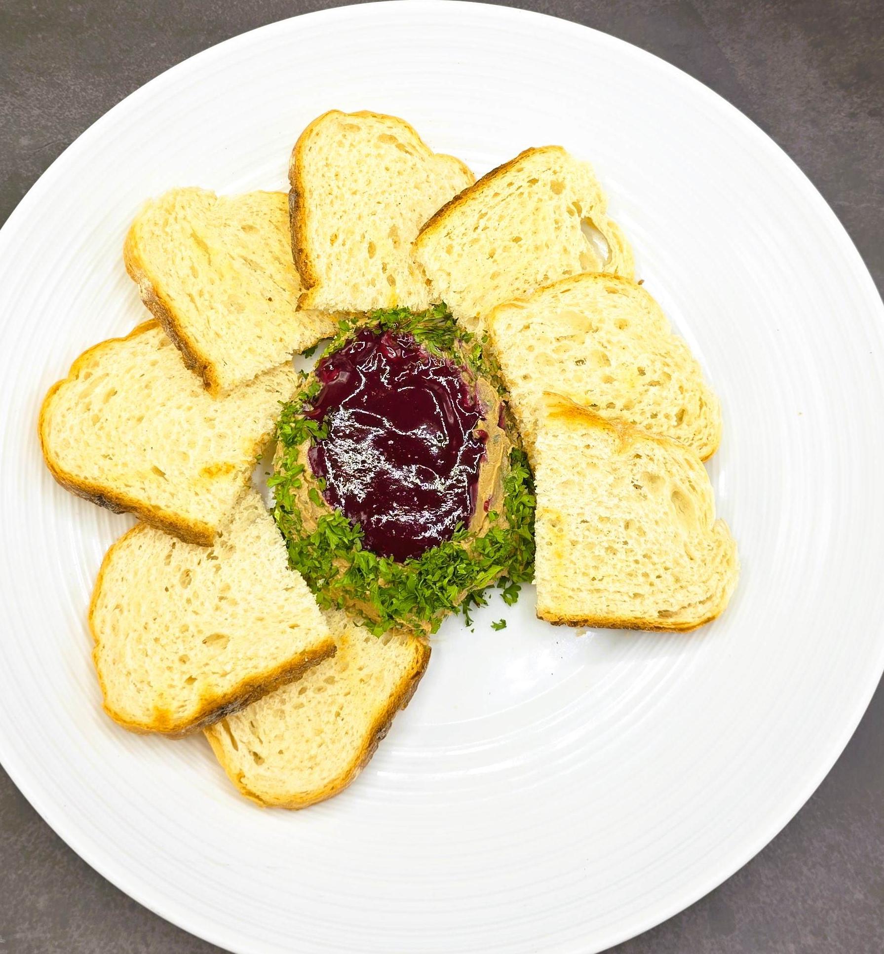 Chiken pate with sauce