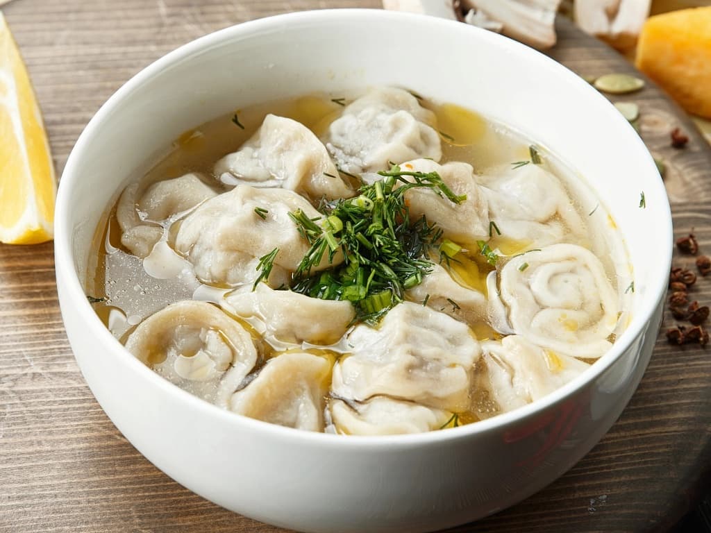 Dumplings with Australian Lamb in Chicken Broth