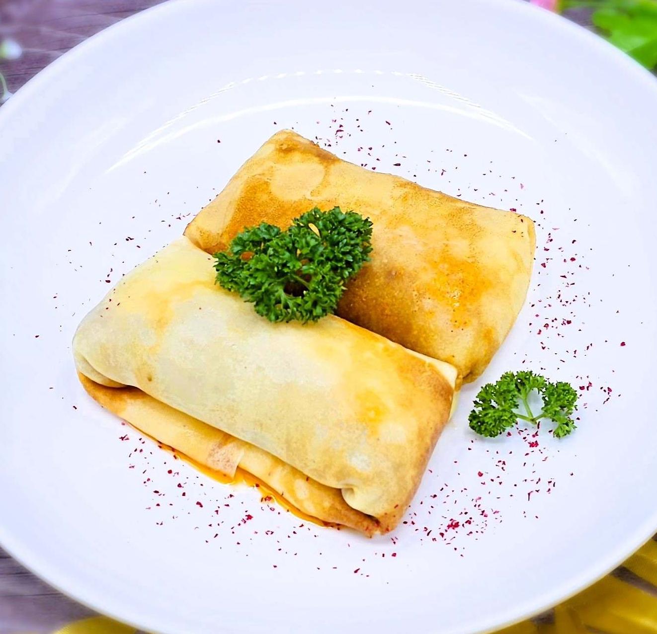 Pancakes with meat