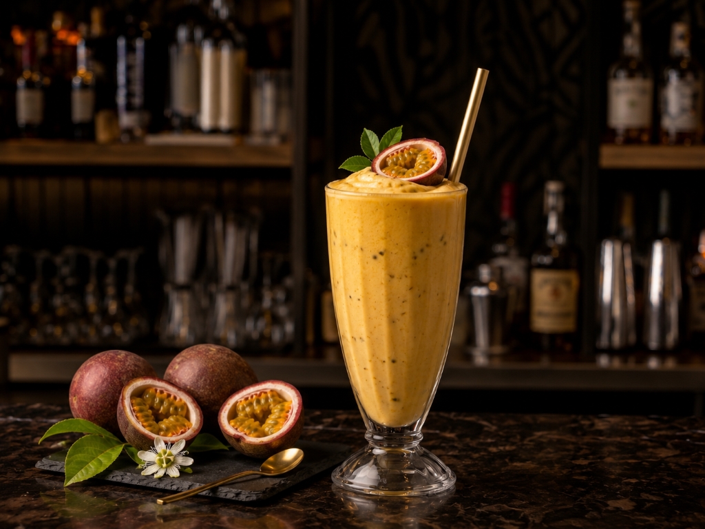 Passion fruit milk shake