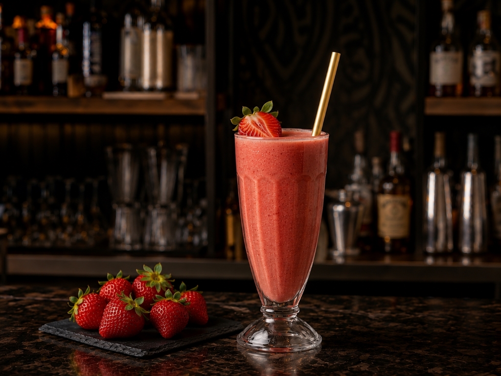 Strawberry milk shake