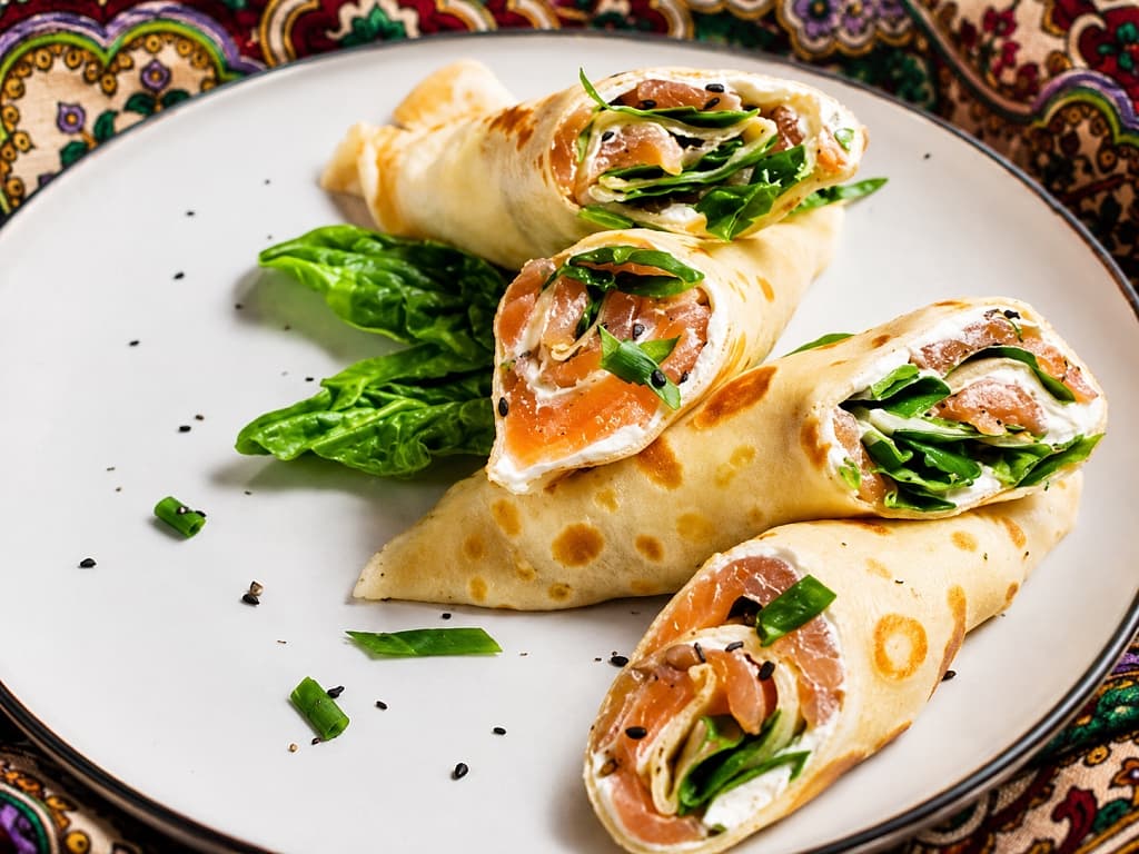 Wild Salmon and Philadelphia Cheese Pancakes