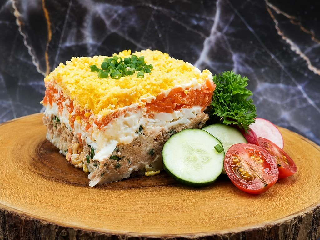 Mimosa salad with tuna
