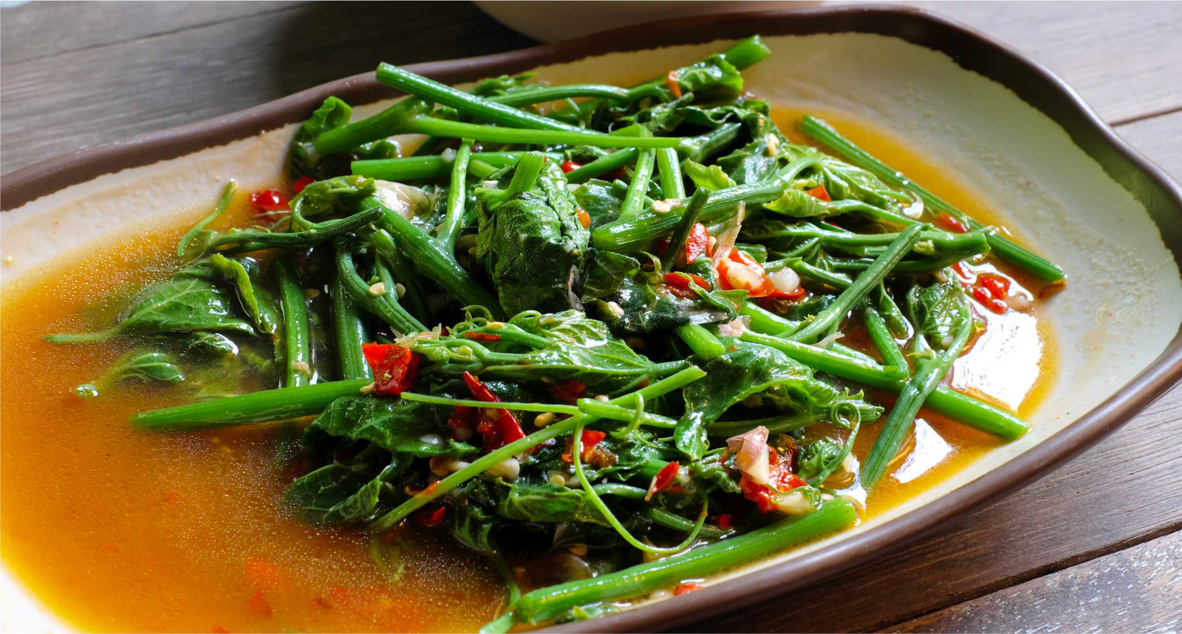 Stir-Fried Water Spinach (Pak Boong)