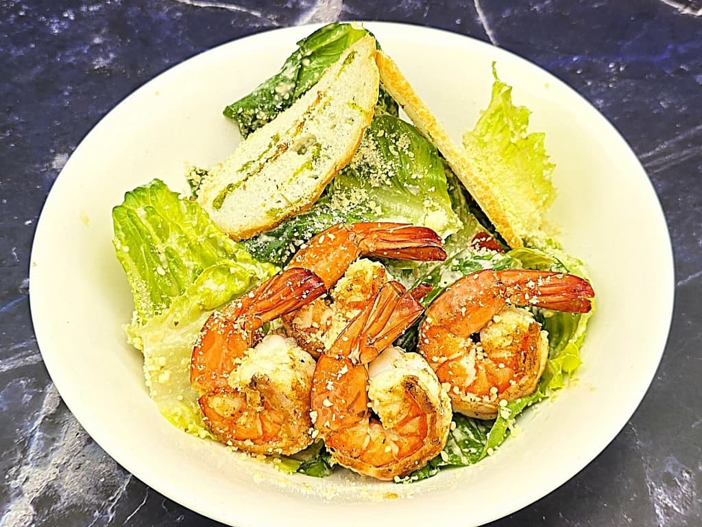Shrimp caesar salad
