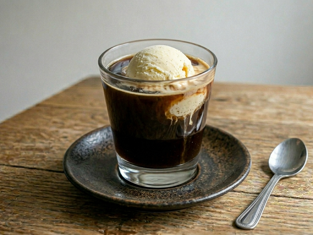 coffee with vanilla ice cream