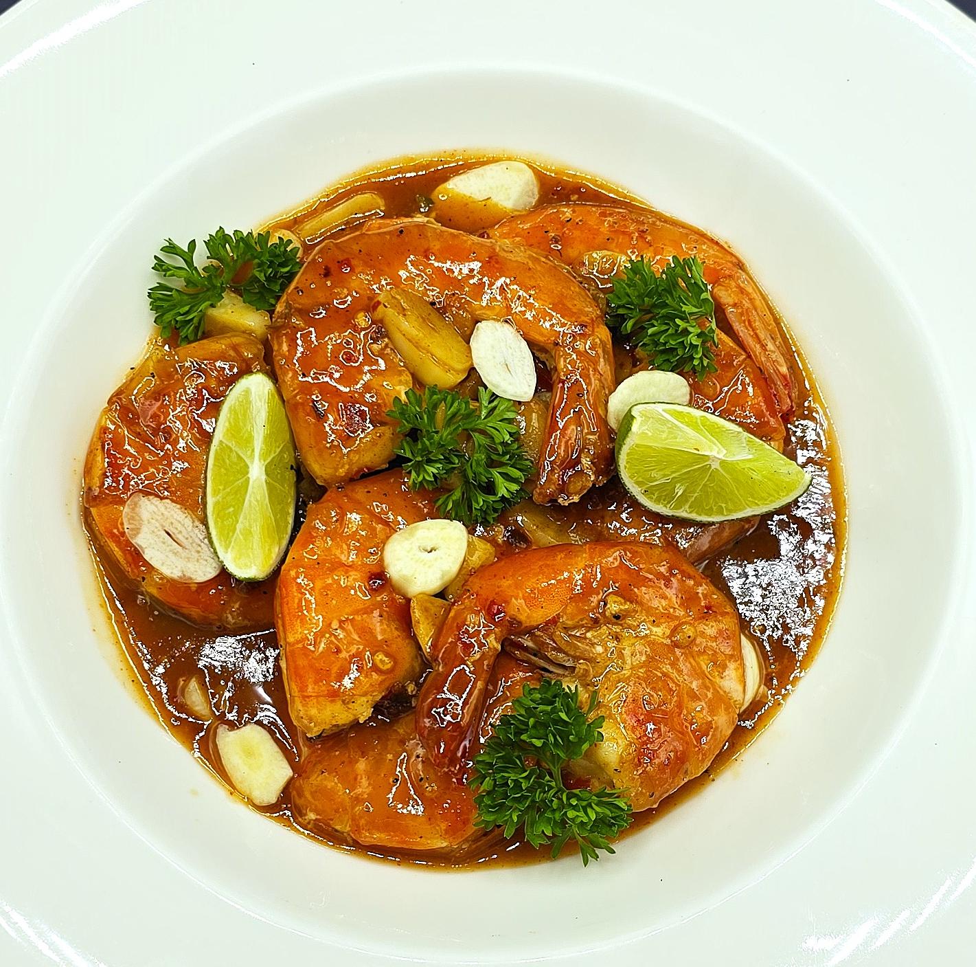 Fried Shrimps in Garlic Sauce 