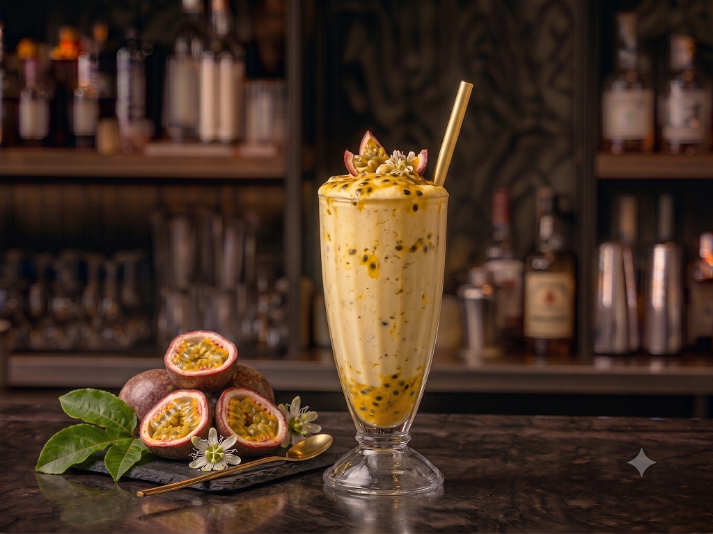 Passion fruit milk shake
