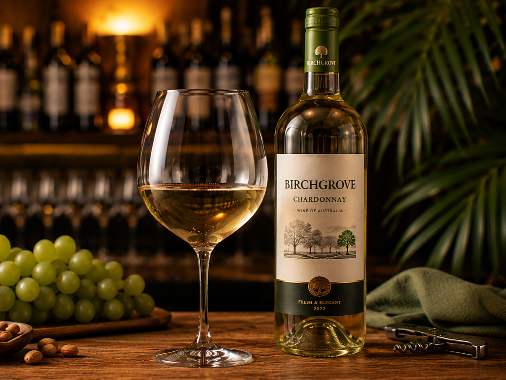 White wine by glass Birchgrove Chardonnay
